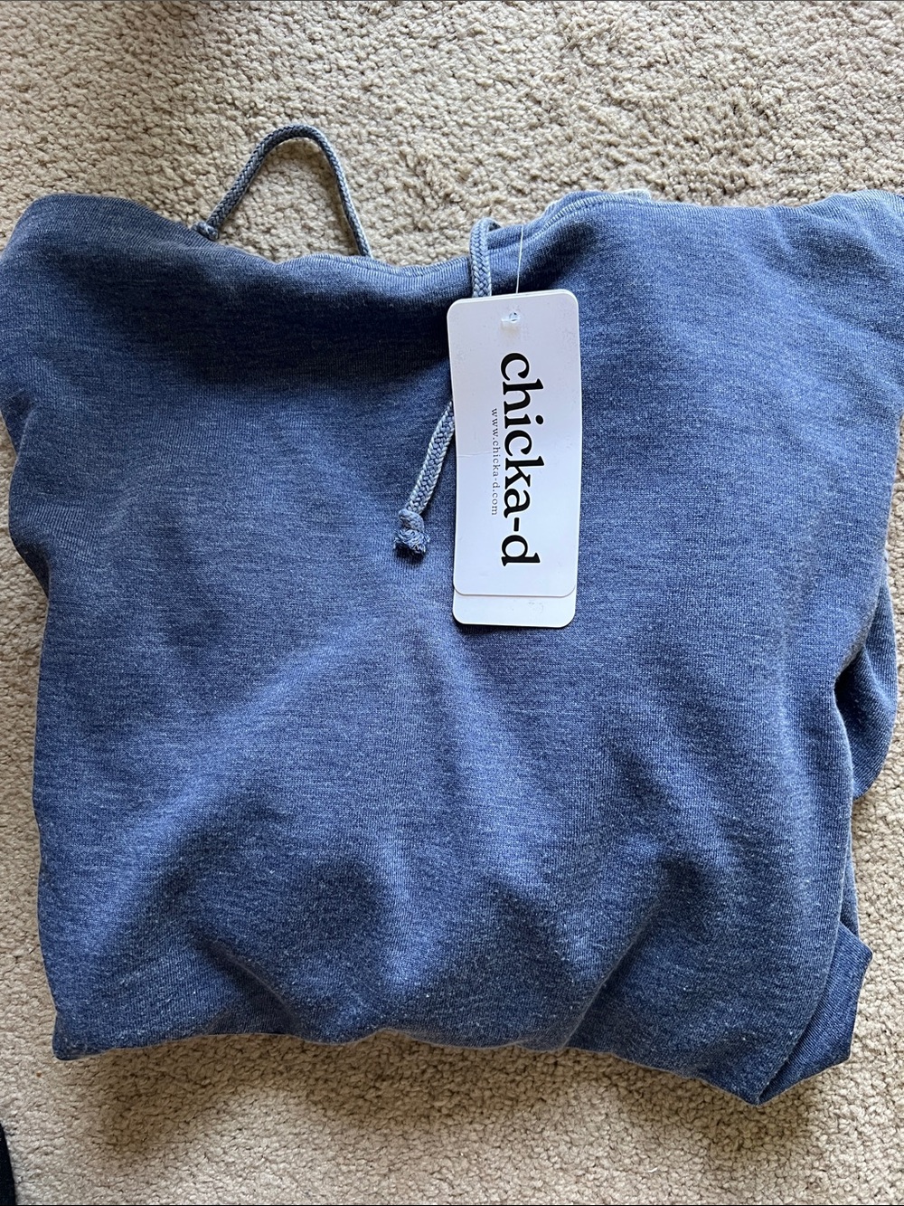 chicka-d Women's Blue Hoodie Sweatshirt